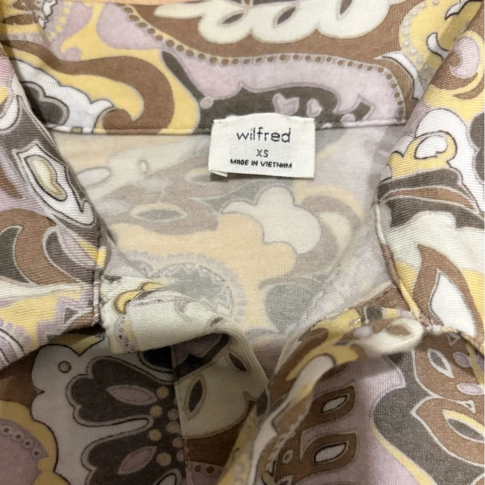 NWT-Wilfred Paisley Button-Down Shirt - Picture 7 of 8